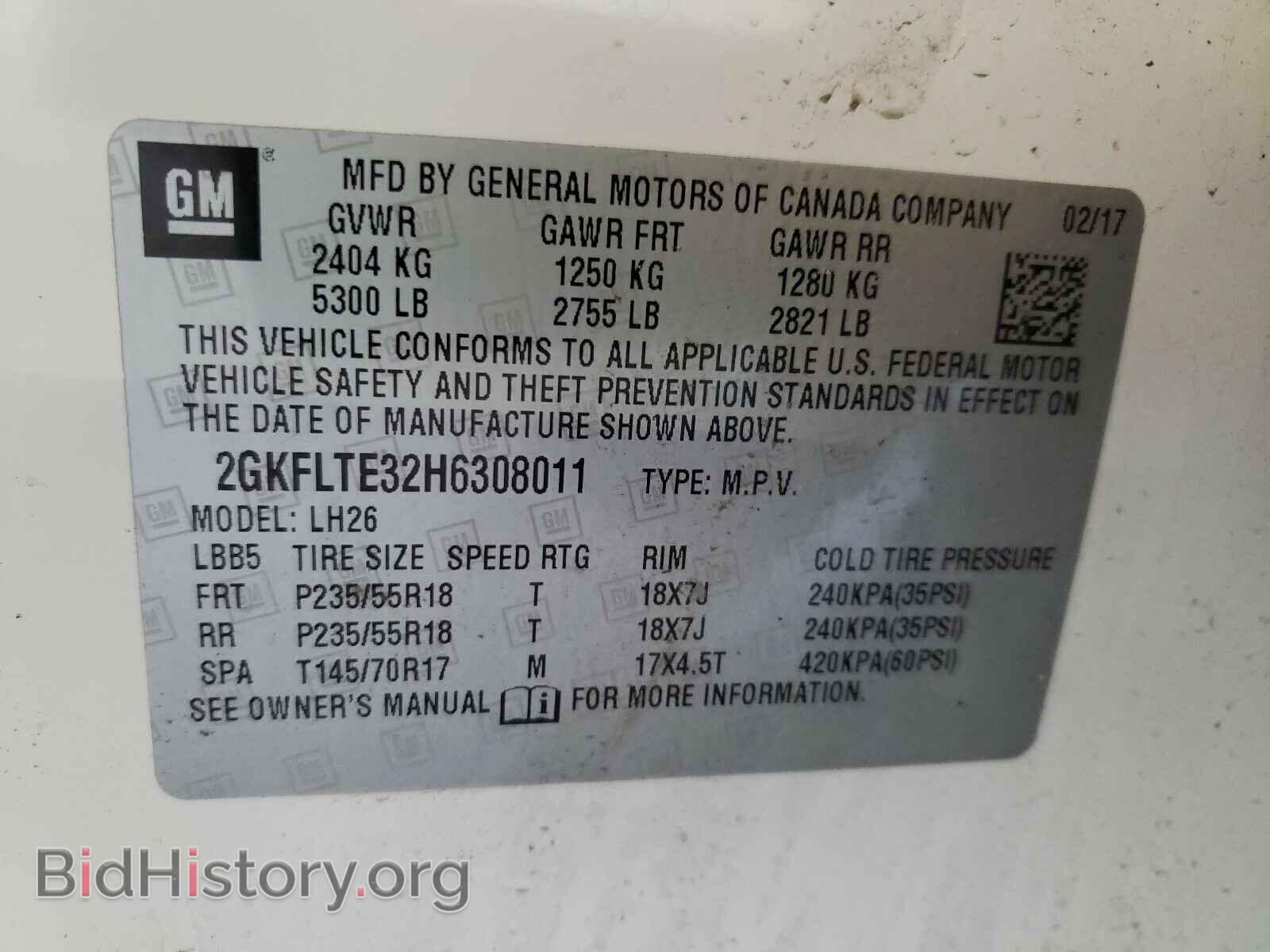 2017 GMC TERRAIN - VIN: 2GKFLTE32H6308011 - Photo 10