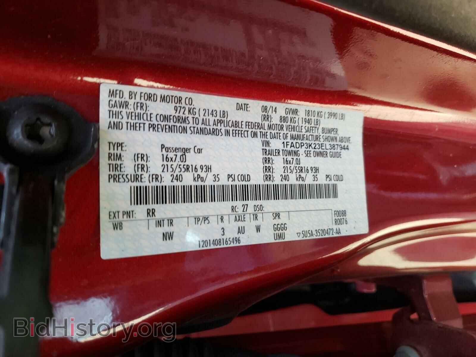 2014 FORD FOCUS - VIN: 1FADP3K23EL387944 - Photo 10