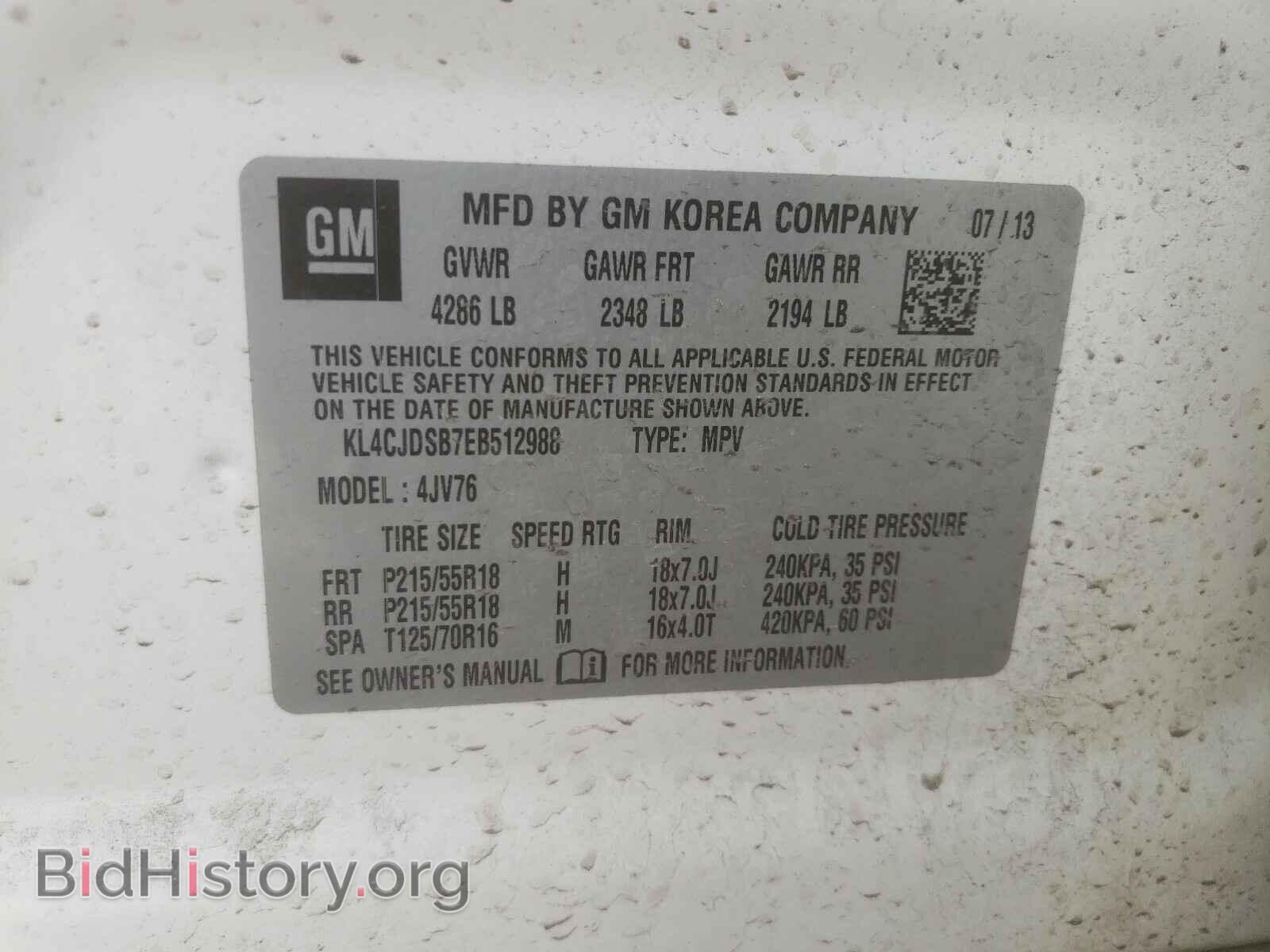 2014 BUICK ENCORE - VIN: KL4CJDSB7EB512988 - Photo 10