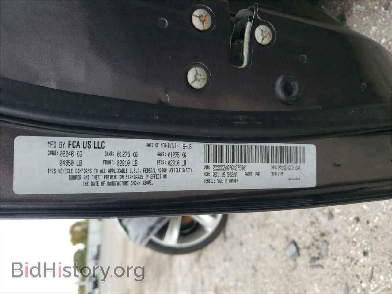2016 DODGE CHALLENGER - VIN: 2C3CDZAG7GH279801 - Фото 10