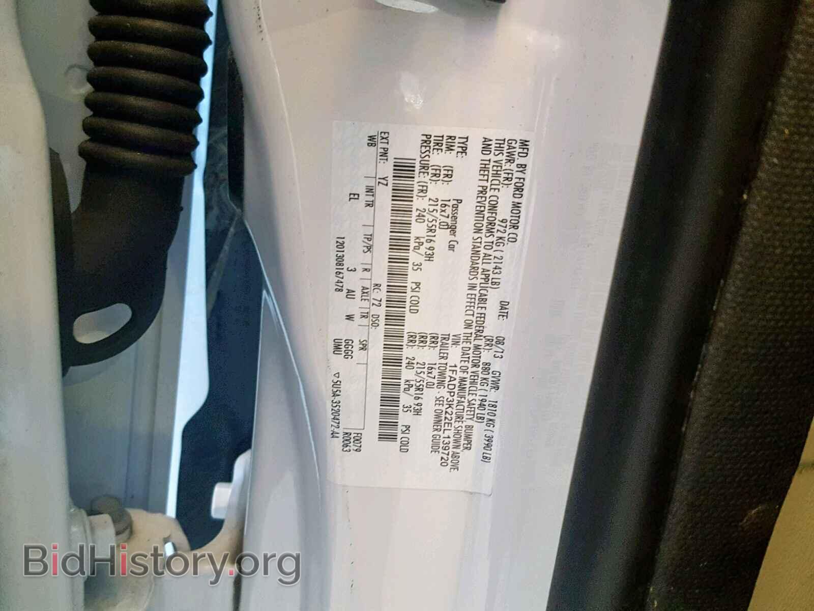2014 FORD FOCUS SE - VIN: 1FADP3K22EL139720 - Фото 10