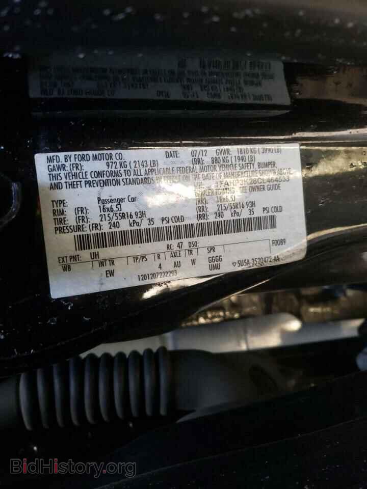 2012 FORD FOCUS - VIN: 1FAHP3K28CL464533 - Фото 10