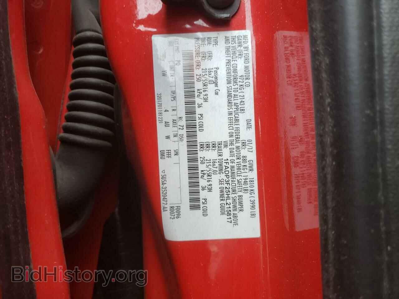 2017 FORD FOCUS - VIN: 1FADP3F25HL215817 - Фото 10