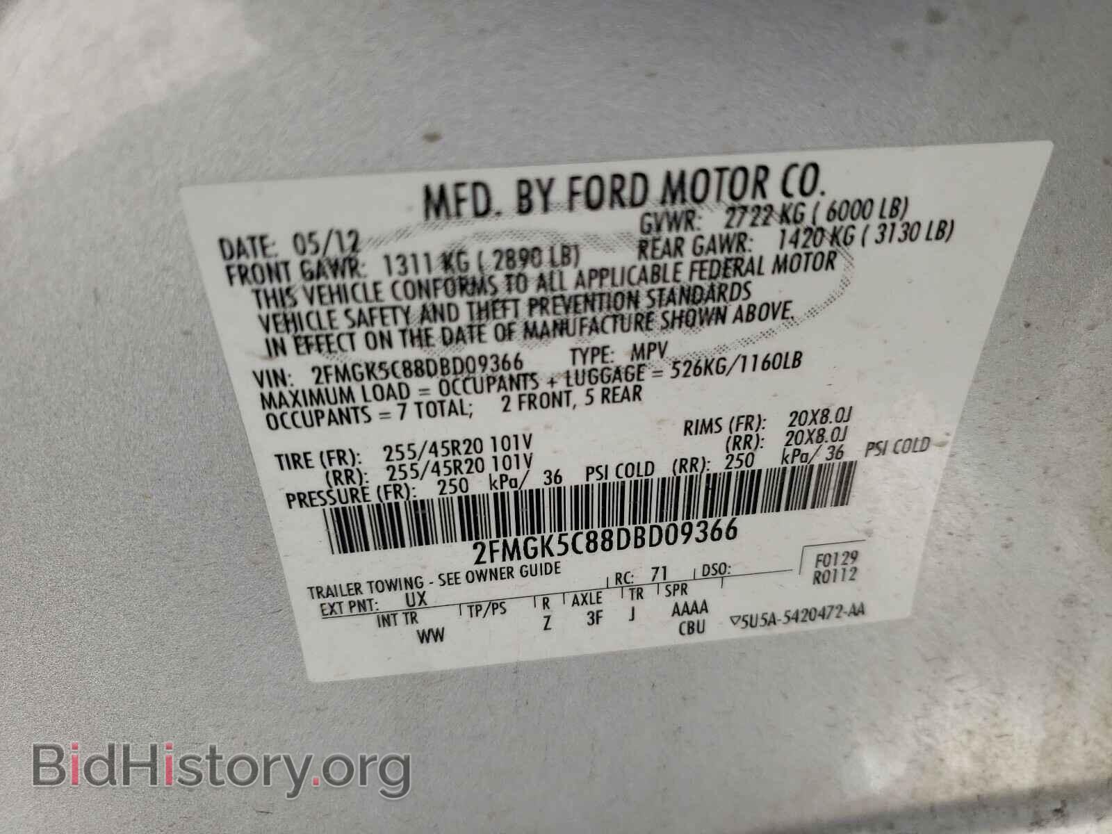2013 FORD FLEX - VIN: 2FMGK5C88DBD09366 - Photo 10