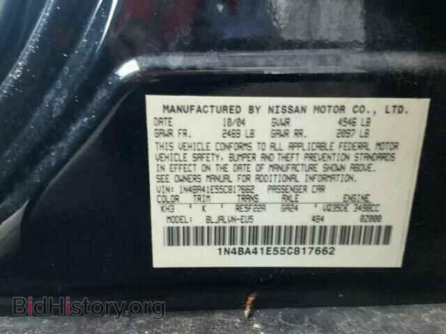 2005 NISSAN MAXIMA - VIN: 1N4BA41E55C817662 - Фото 10