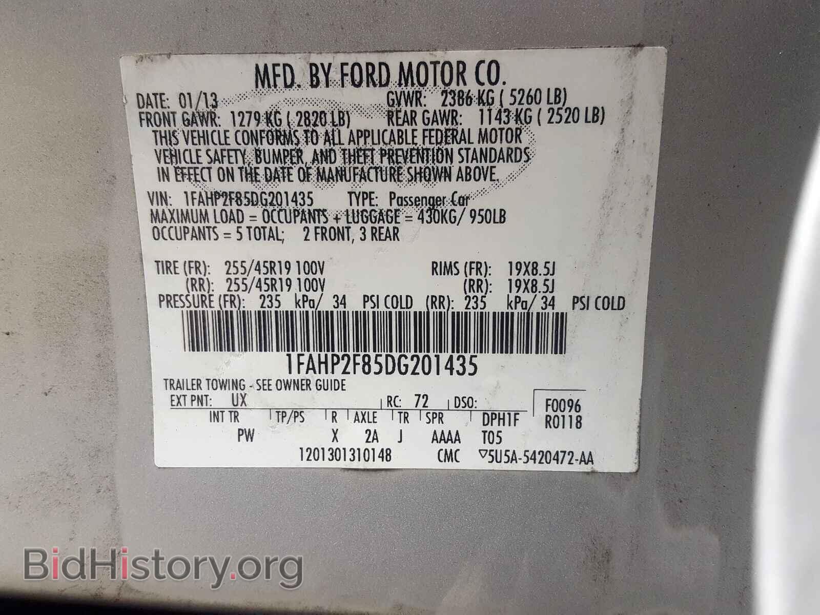 2013 FORD TAURUS - VIN: 1FAHP2F85DG201435 - Photo 10