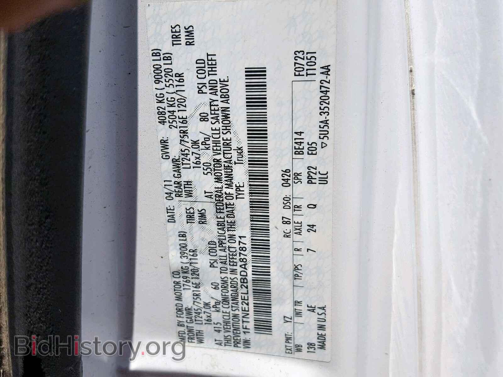 2011 FORD ECONOLINE - VIN: 1FTNE2EL2BDA87871 - Photo 10