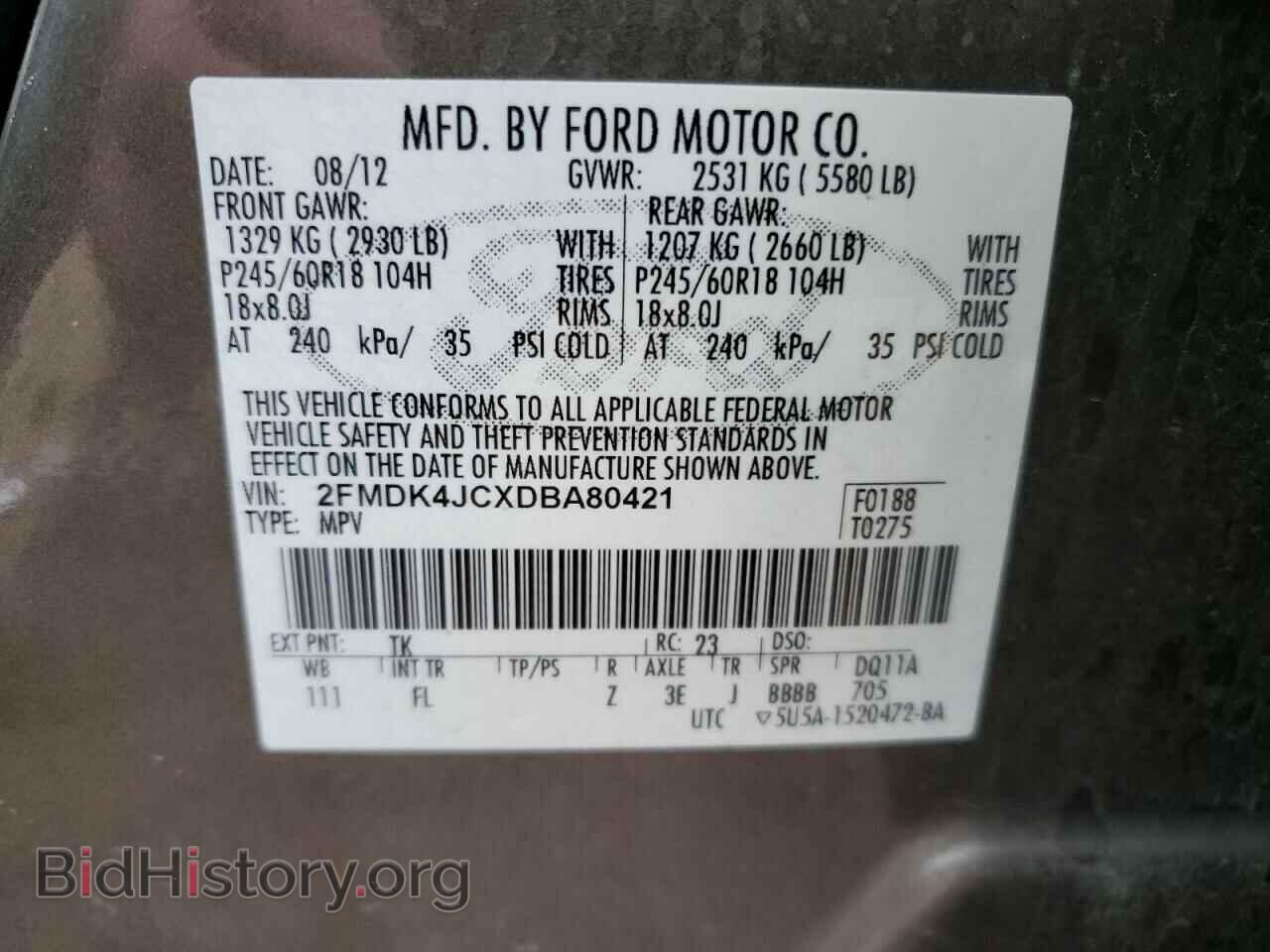 2013 FORD EDGE - VIN: 2FMDK4JCXDBA80421 - Photo 10