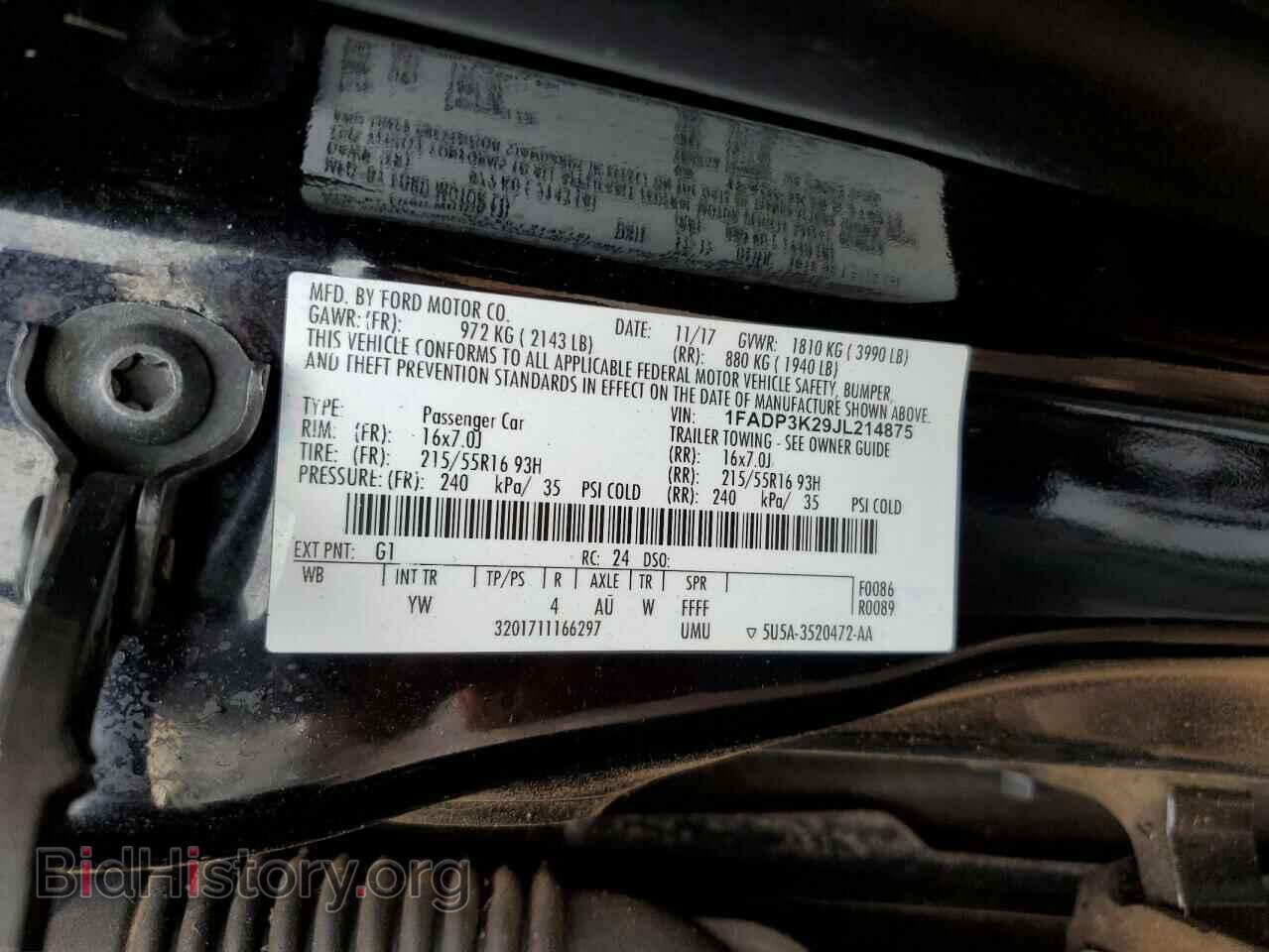2018 FORD FOCUS - VIN: 1FADP3K29JL214875 - Фото 12