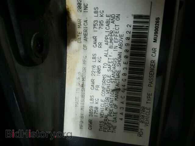 2003 MITSUBISHI ECLIPSE - VIN: 4A3AC44G03E009022 - Photo 10
