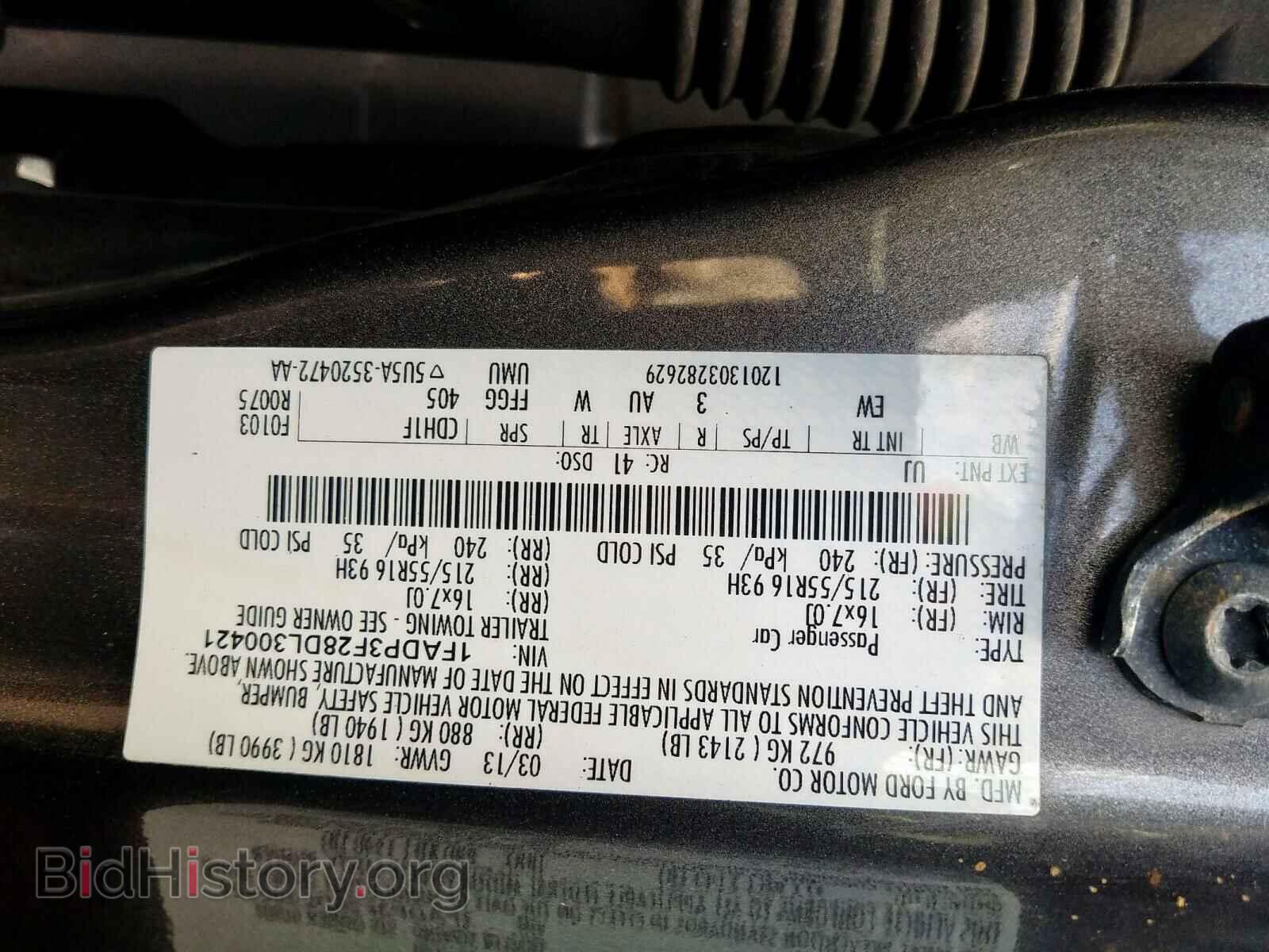 2013 FORD FOCUS - VIN: 1FADP3F28DL300421 - Фото 10