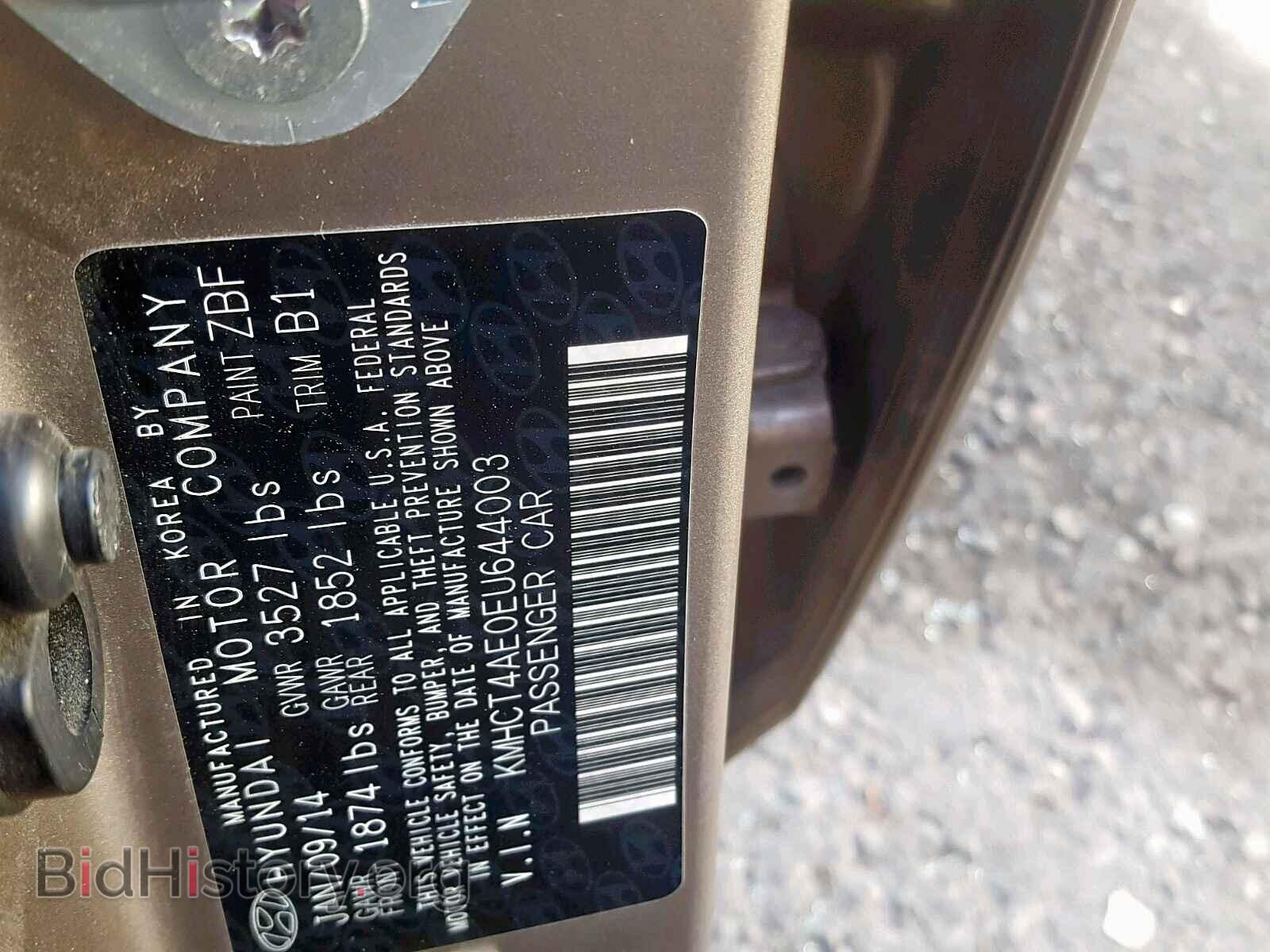2014 HYUNDAI ACCENT - VIN: KMHCT4AE0EU644003 - Фото 10