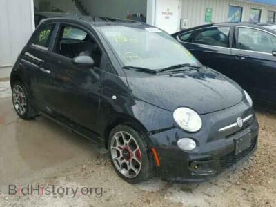 2012 Fiat 500, black — VIN 3C3CFFBR5CT189590, Copart