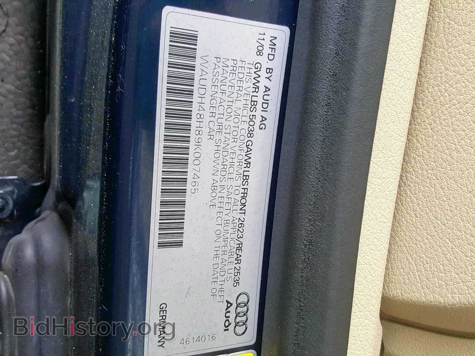 2009 AUDI A4 - VIN: WAUDH48H89K007465 - Фото 10