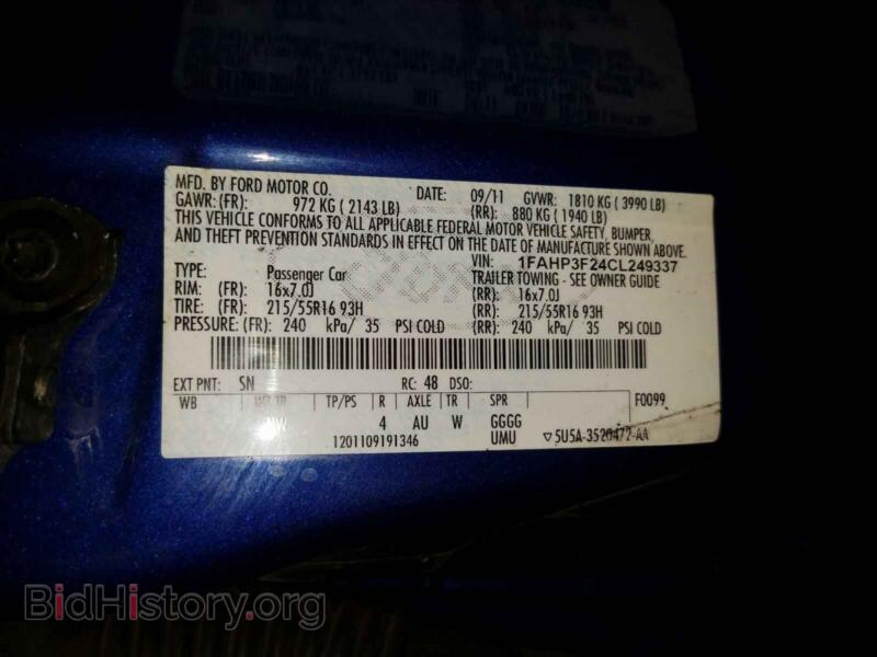 2012 Ford FOCUS (VIN 1FAHP3F24CL249337) — фото 10 из 10