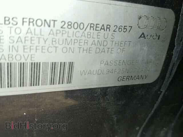 2005 AUDI A6 - VIN: WAUDL94F25N077374 - Фото 10