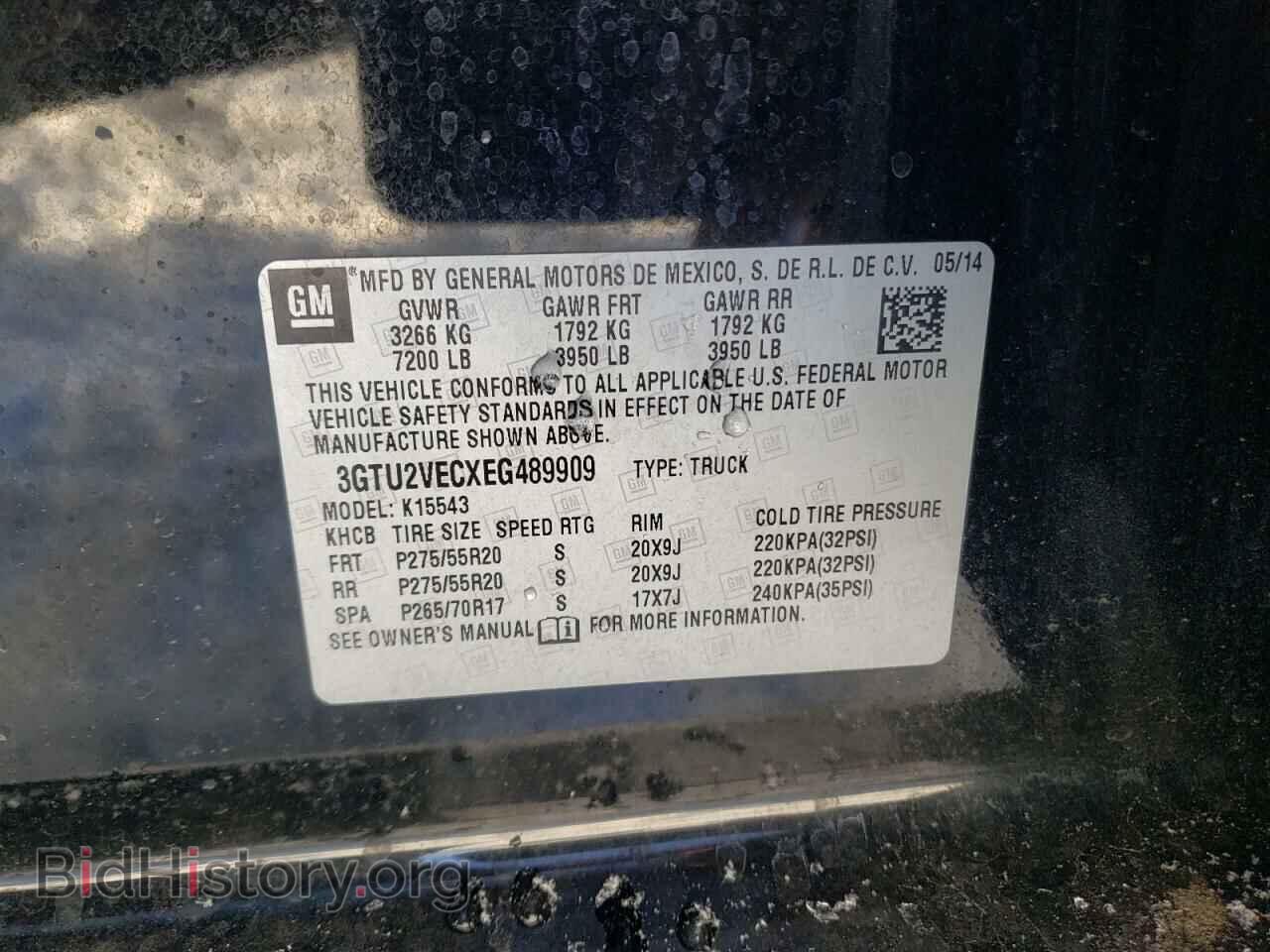 2014 GMC SIERRA - VIN: 3GTU2VECXEG489909 - Фото 12