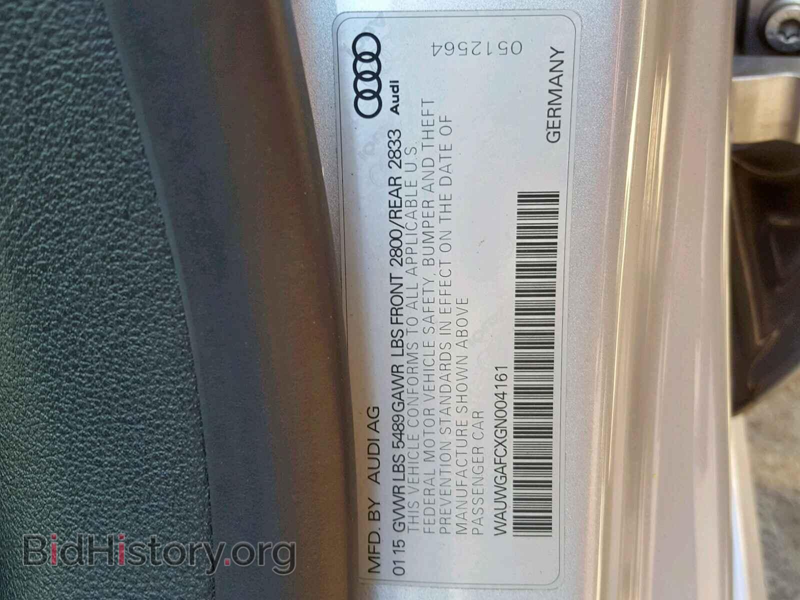 2016 AUDI A7 - VIN: WAUWGAFCXGN004161 - Photo 10