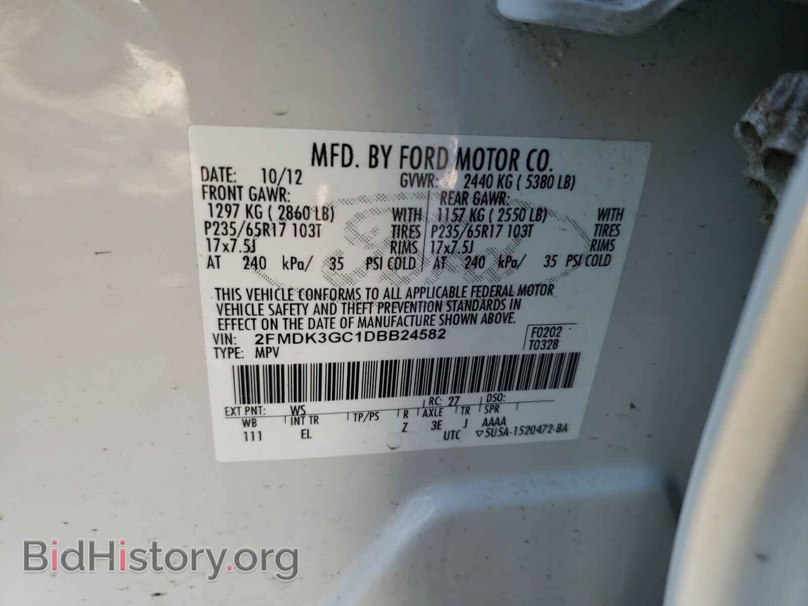 2013 FORD EDGE - VIN: 2FMDK3GC1DBB24582 - Photo 10