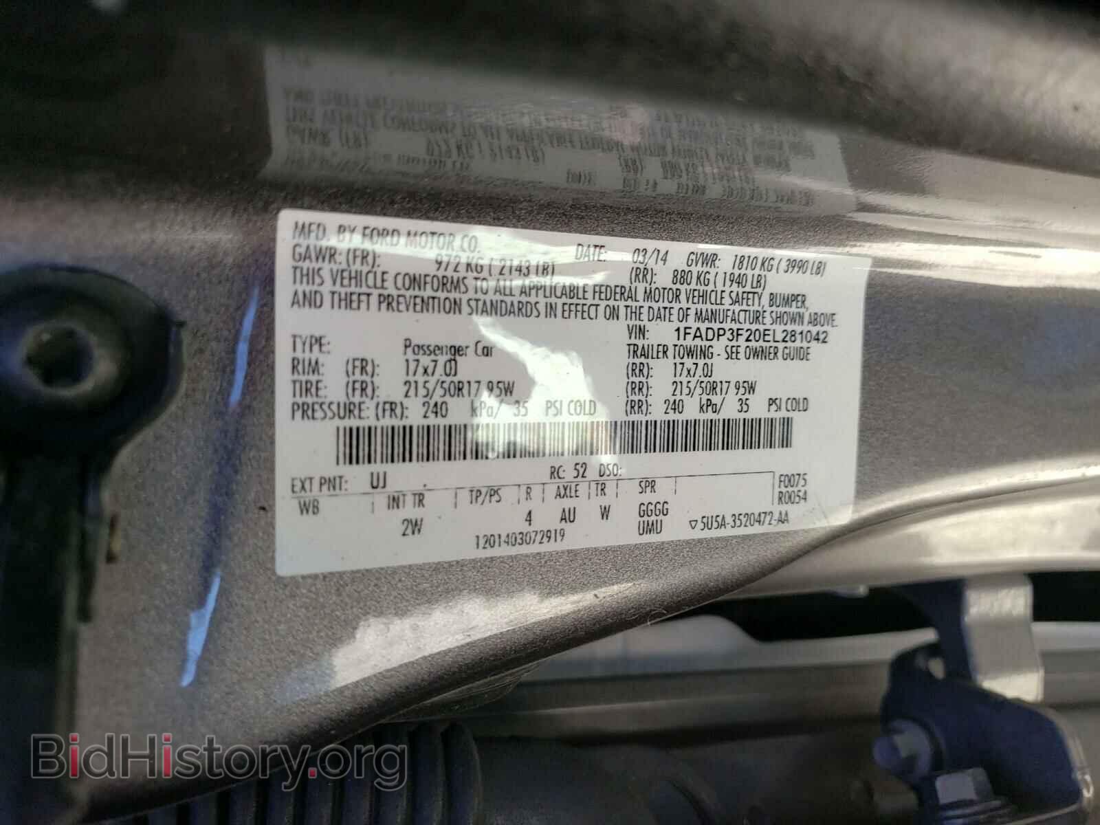 2014 FORD FOCUS - VIN: 1FADP3F20EL281042 - Photo 10