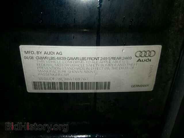 2008 AUDI A4 - VIN: WAUDF78E98A169767 - Фото 10