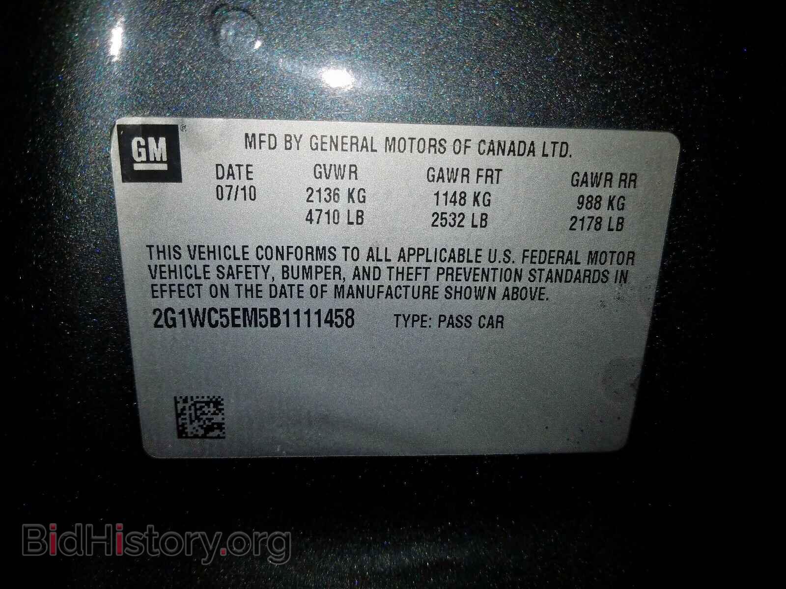 2011 CHEVROLET IMPALA - VIN: 2G1WC5EM5B1111458 - Photo 10