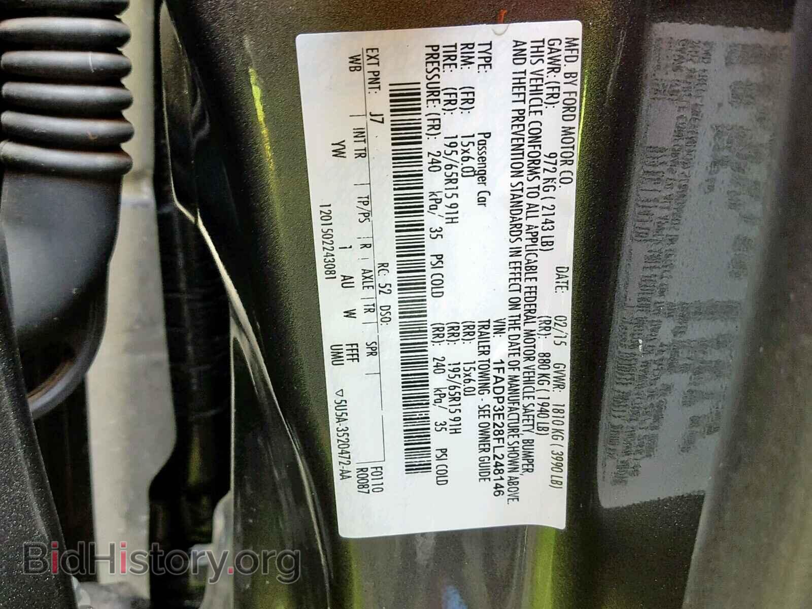 2015 FORD FOCUS - VIN: 1FADP3E28FL248146 - Фото 10