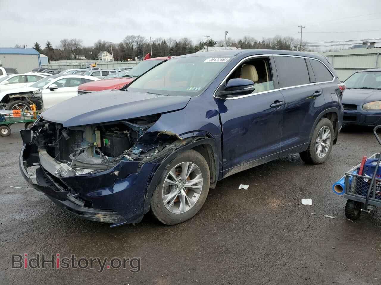 Фотография 5TDBKRFH3ES016511 - TOYOTA HIGHLANDER 2014