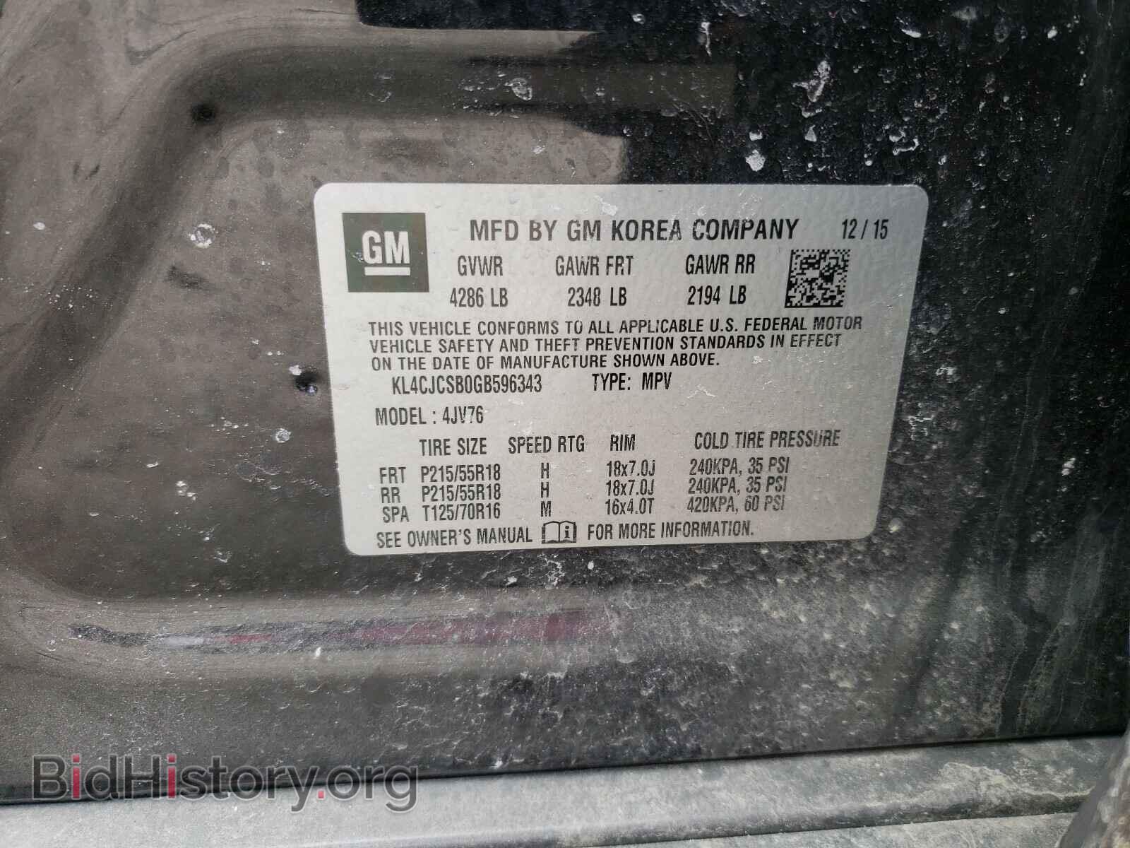 2016 BUICK ENCORE - VIN: KL4CJCSB0GB596343 - Photo 10