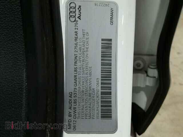 2013 AUDI A6 - VIN: WAUHGAFC9DN010649 - Фото 10