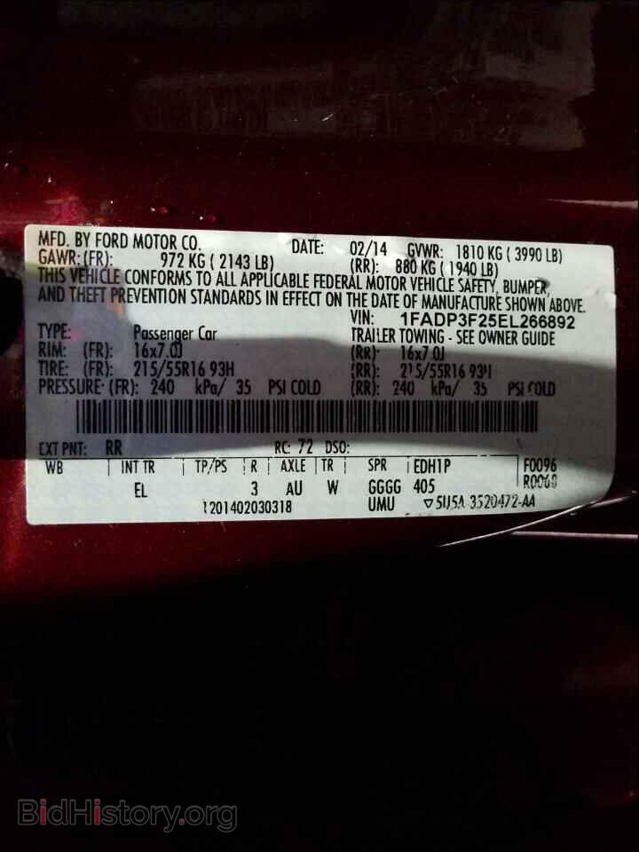 2014 FORD FOCUS - VIN: 1FADP3F25EL266892 - Photo 10