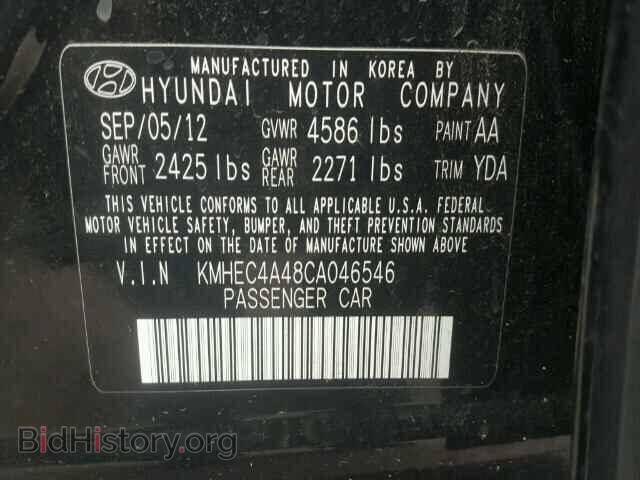 2012 HYUNDAI SONATA - VIN: KMHEC4A48CA046546 - Photo 10
