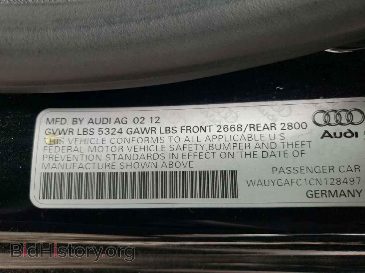 2012 AUDI A7 - VIN: WAUYGAFC1CN128497 - Photo 10