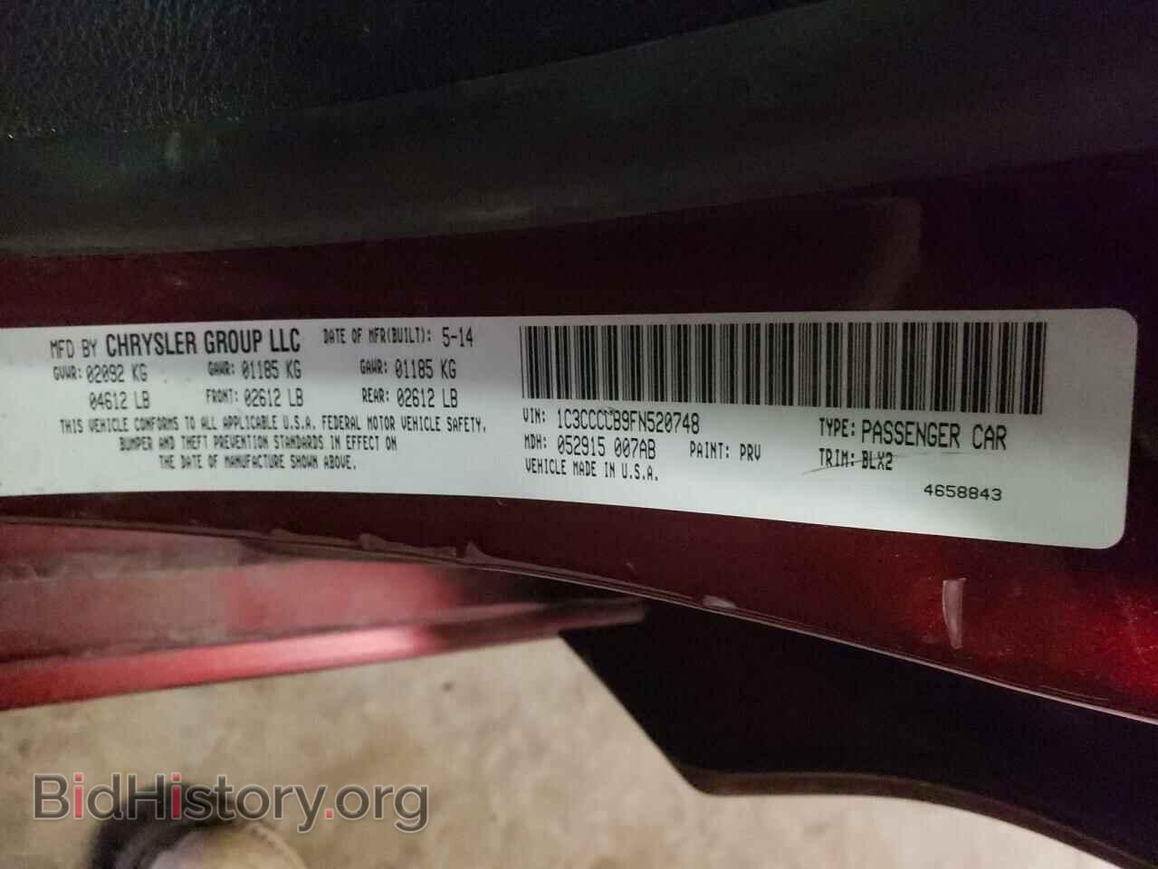 2015 CHRYSLER 200 - VIN: 1C3CCCCB9FN520748 - Фото 10