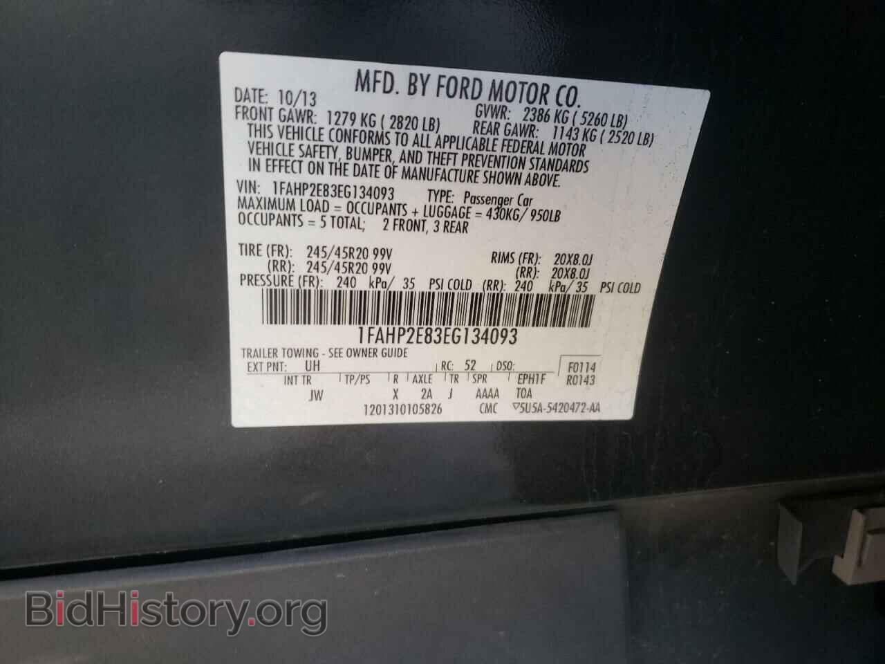 2014 FORD TAURUS - VIN: 1FAHP2E83EG134093 - Photo 12