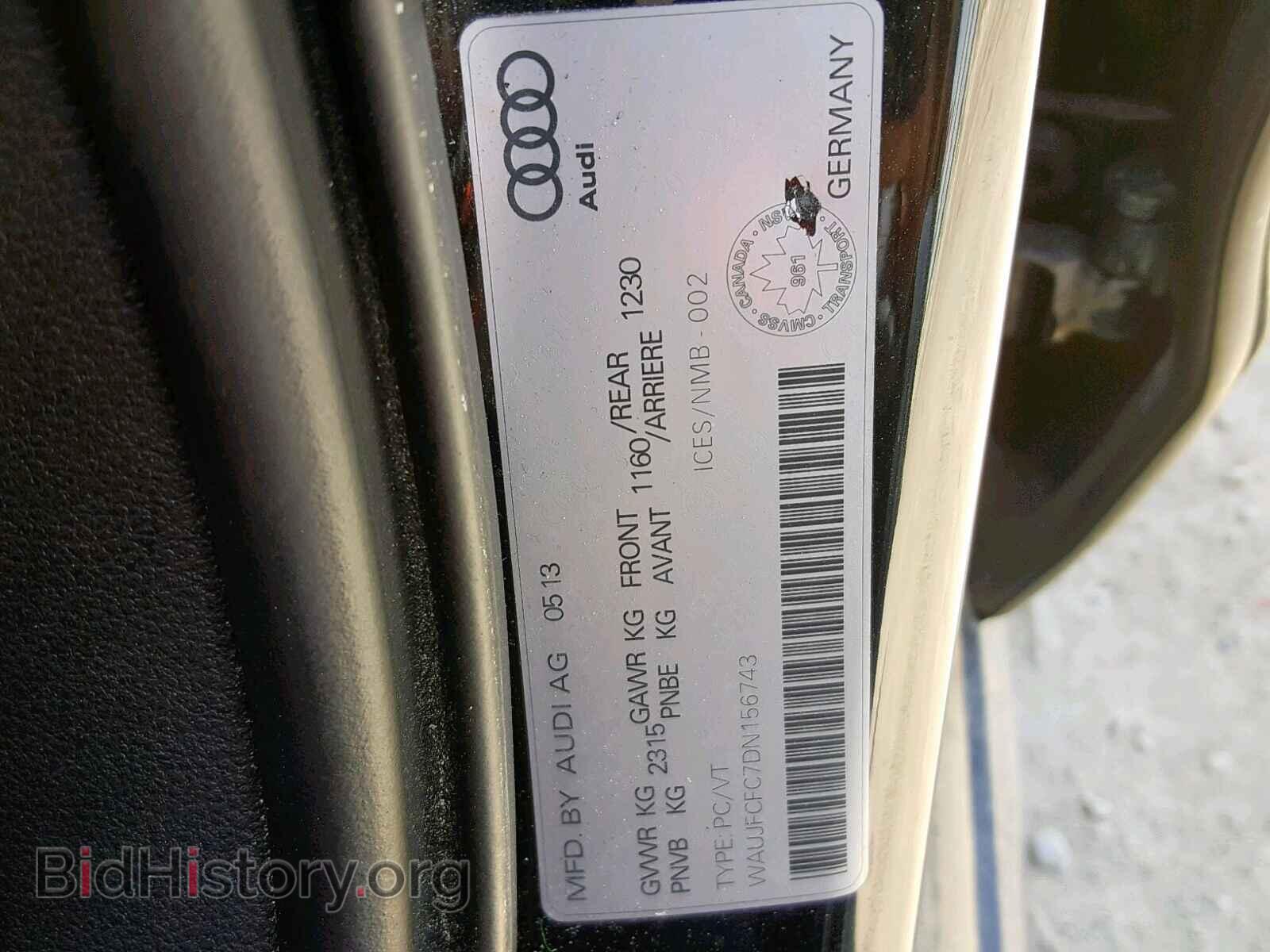 2013 AUDI A6 - VIN: WAUJFCFC7DN156743 - Фото 10