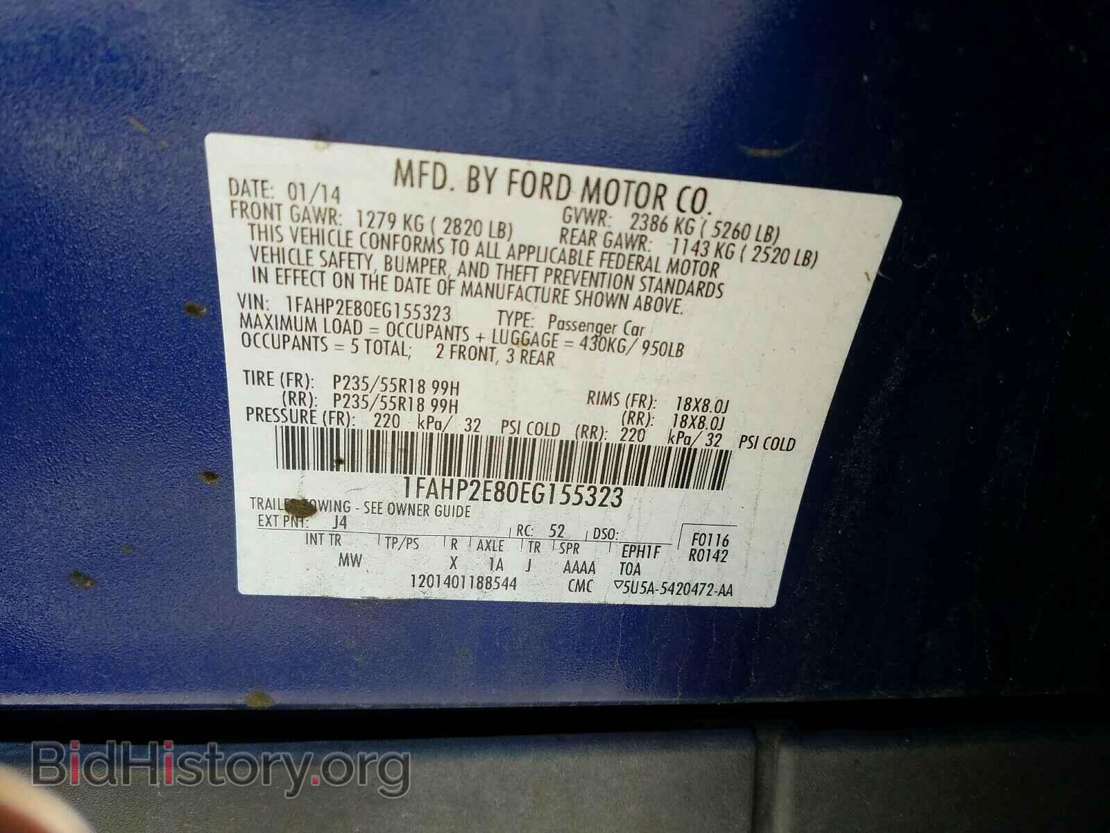 2014 FORD TAURUS - VIN: 1FAHP2E80EG155323 - Photo 10
