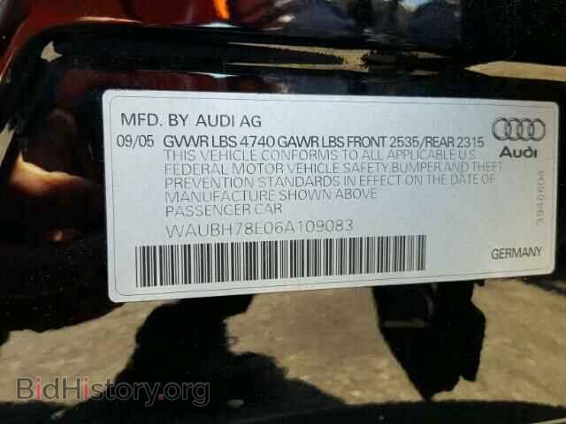 2006 AUDI A4 - VIN: WAUBH78E06A109083 - Photo 10