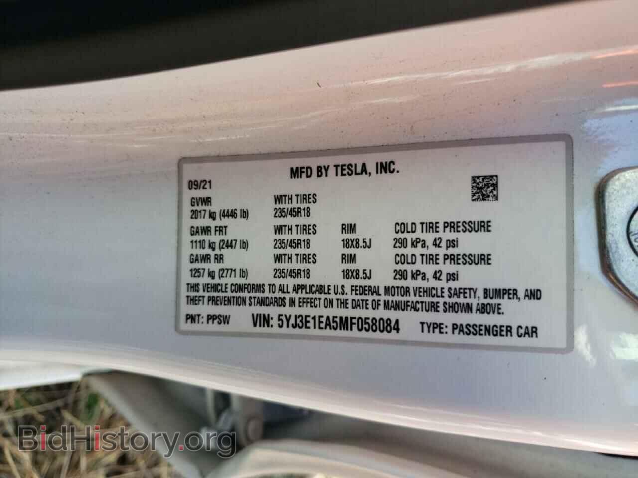 2021 TESLA MODEL 3 - VIN: 5YJ3E1EA5MF058084 - Photo 14