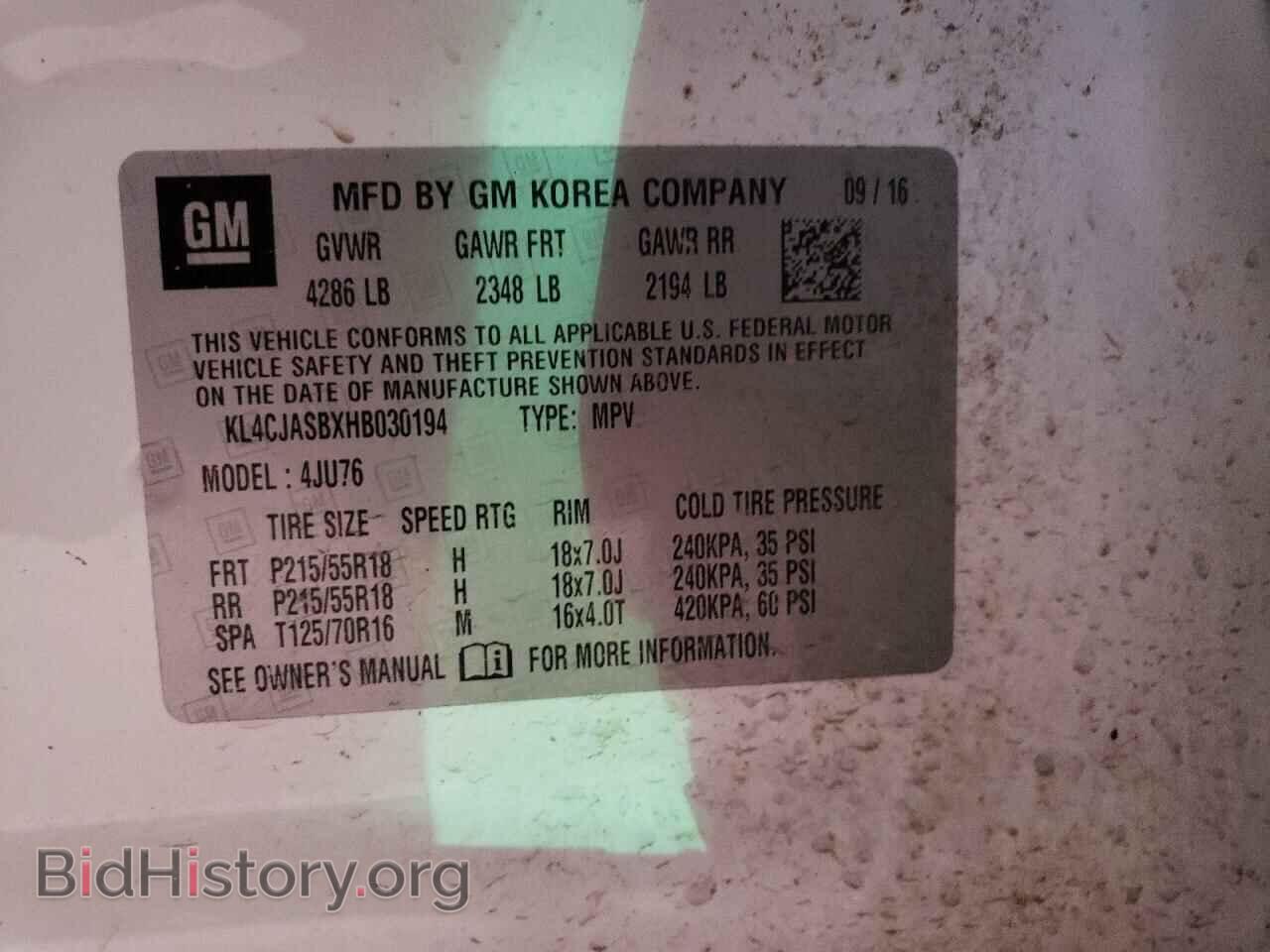 2017 BUICK ENCORE - VIN: KL4CJASBXHB030194 - Photo 13