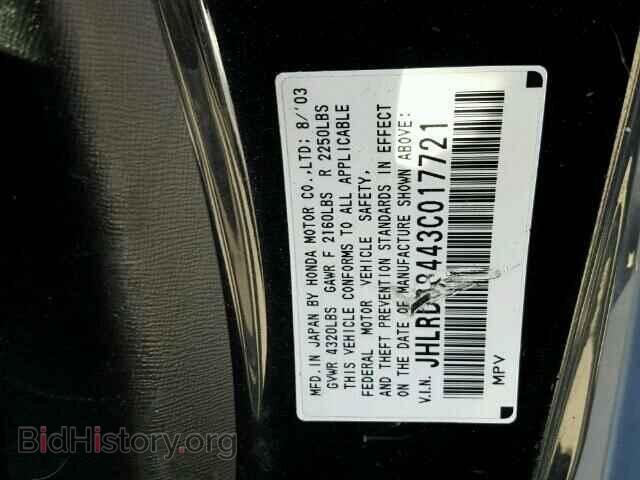 2003 HONDA CRV - VIN: JHLRD68443C017721 - Фото 9