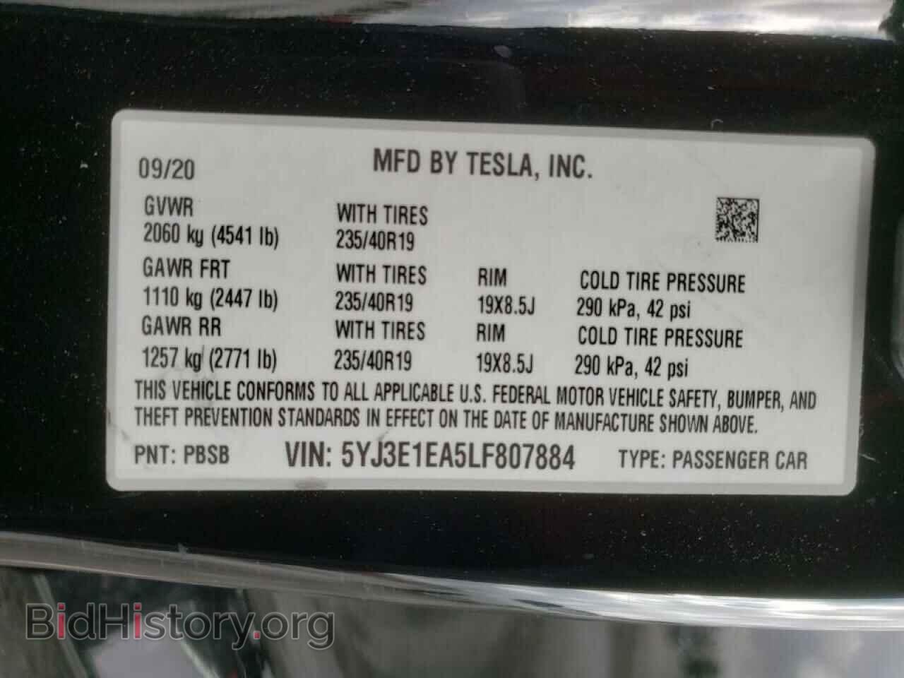 2020 TESLA MODEL 3 - VIN: 5YJ3E1EA5LF807884 - Photo 10