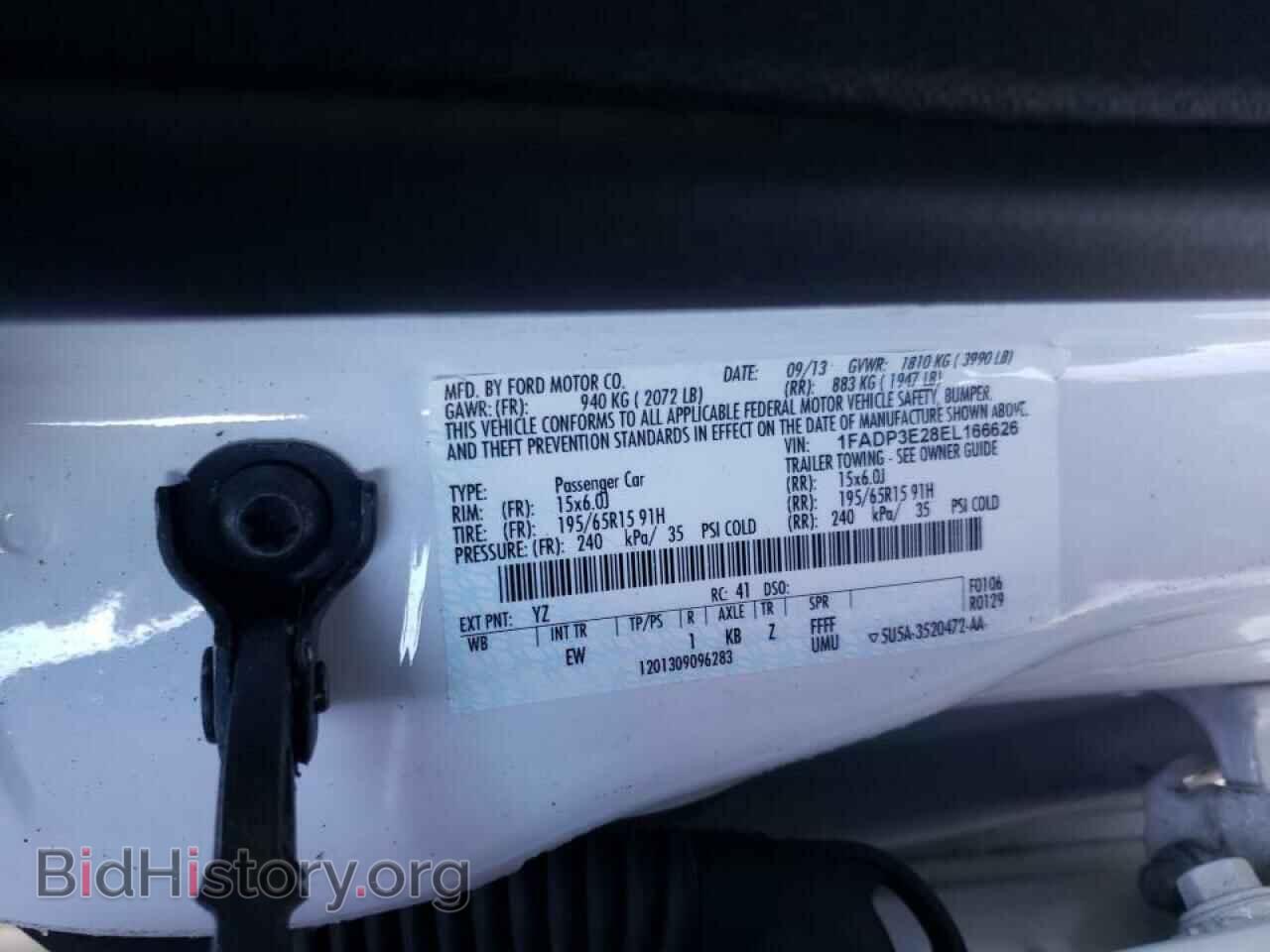 2014 FORD FOCUS - VIN: 1FADP3E28EL166626 - Фото 10