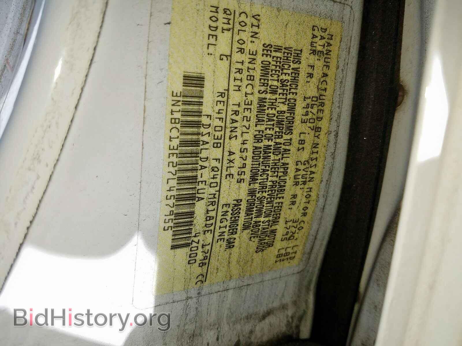 2007 NISSAN VERSA - VIN: 3N1BC13E27L457955 - Фото 10