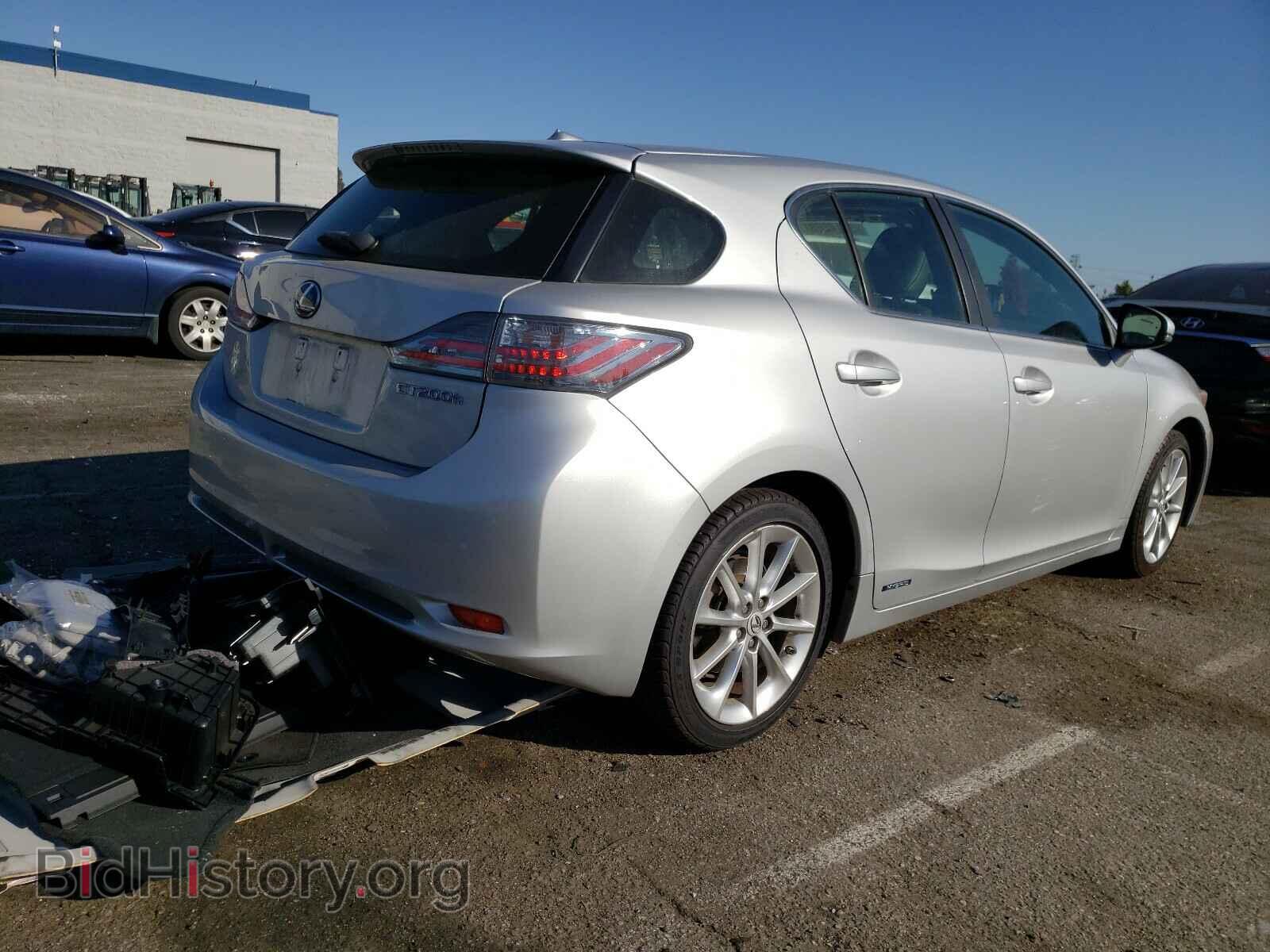 2012 LEXUS CT 200 - VIN: JTHKD5BH4C2101563 - Фото 4