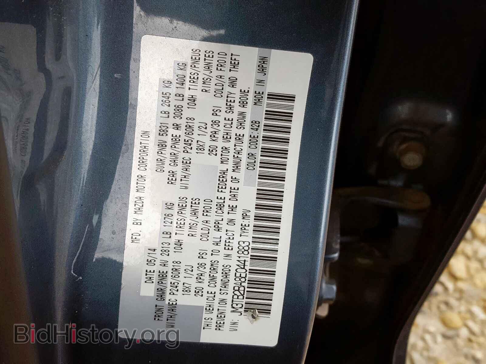 2014 MAZDA CX-9 - VIN: JM3TB2BA8E0441883 - Фото 10