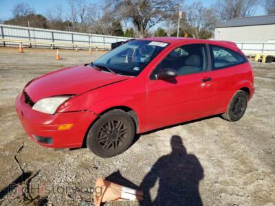 2006 Ford FOCUS Focus ZX3, red — VIN 1FAFP31N06W160649, Copart
