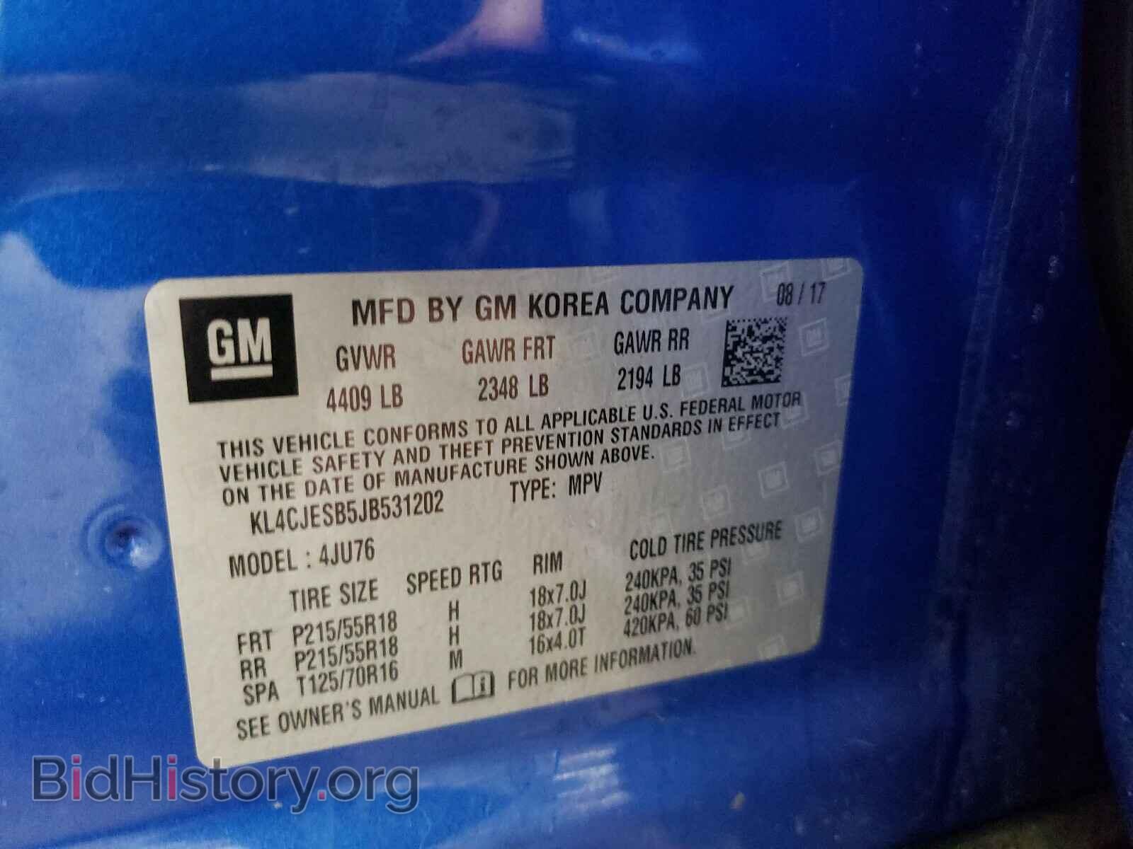 2018 BUICK ENCORE - VIN: KL4CJESB5JB531202 - Photo 10
