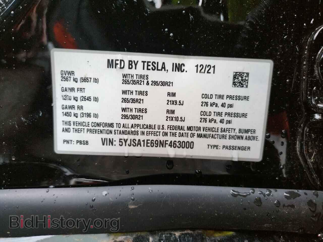 2022 TESLA MODEL S - VIN: 5YJSA1E69NF463000 - Photo 12