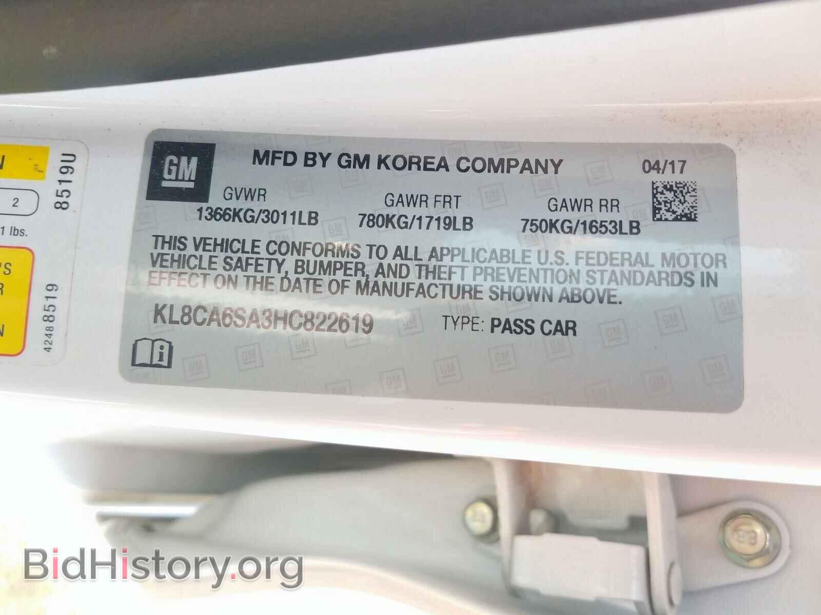 2017 CHEVROLET SPARK - VIN: KL8CA6SA3HC822619 - Photo 10